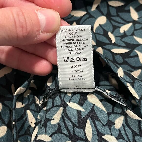 Ann Taylor Loft Green Leaf Print Sleeveless Dress Size Small - Picture 7 of 7